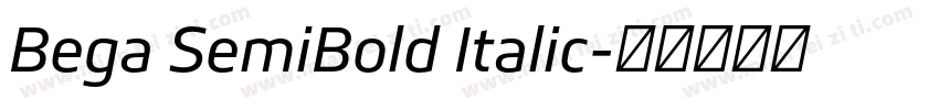 Bega SemiBold Italic字体转换